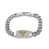 9MM CURB LINK SWIVEL MEDIC ALERT BRACELET