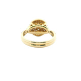 Double Halo 1 Carat Diamonds in 14kt Yellow Gold