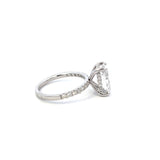 Oval Shape Hidden Halo Diamond Ring