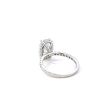 Oval Shape Hidden Halo Diamond Ring