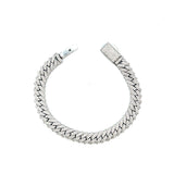 Silver moissanite Monaco Iced Out Bracelet 8mm