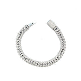 Silver moissanite Monaco Iced Out Bracelet 10mm