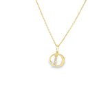 Diamond Initial Gold Necklace