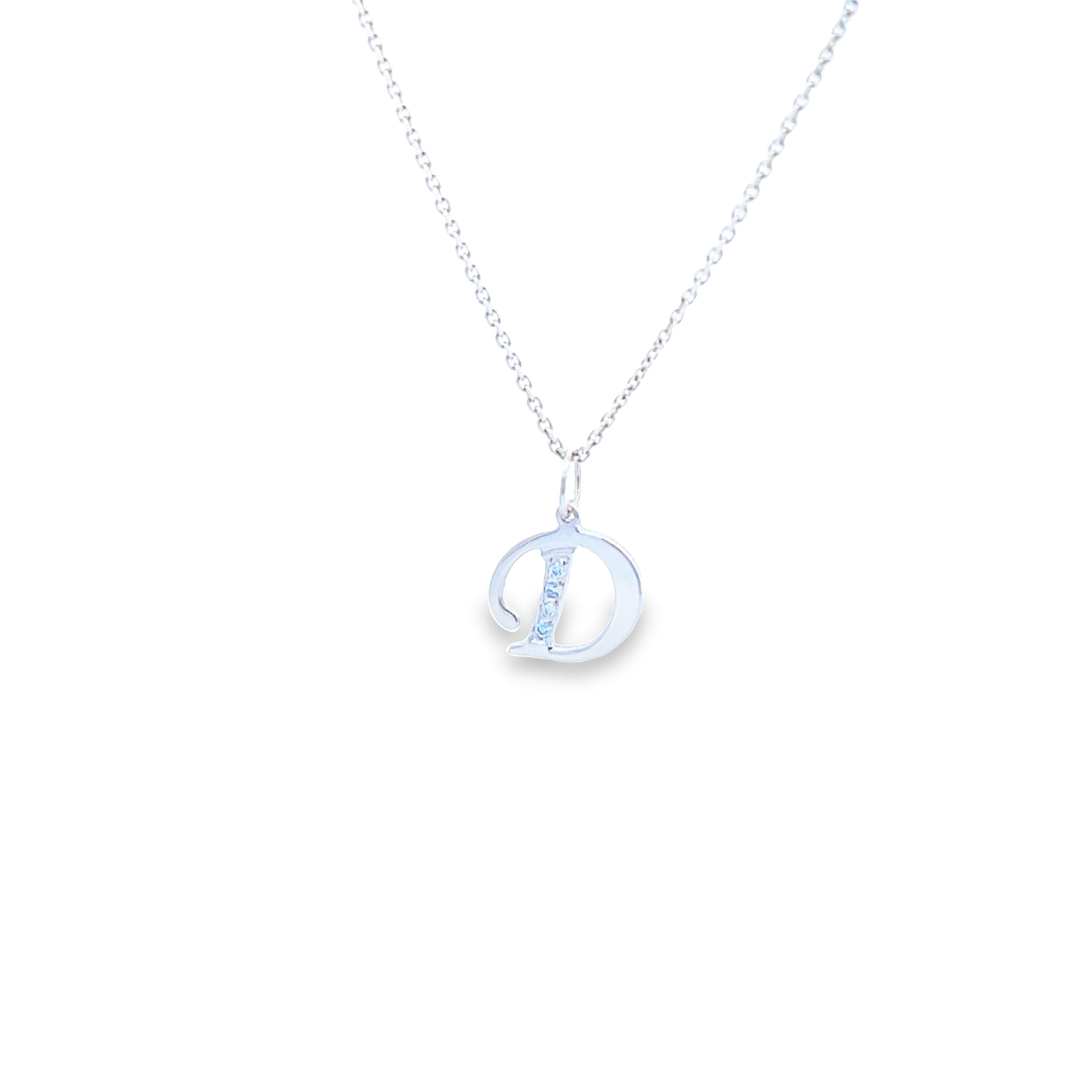 Diamond Initial Gold Necklace