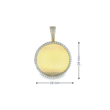 10K Gold Memory Pendant Zirconia Medium