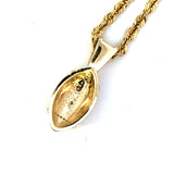 Gold Diamond Football Pendant