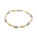 Ladies Cz Gold 2 tone Bracelet