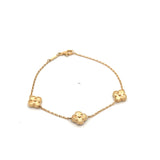 18k Gold Small Clover Bracelet Ladies