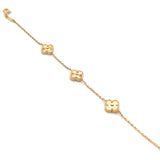 18k Gold Small Clover Bracelet Ladies