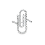 Elegant Diamond Paperclip Ring