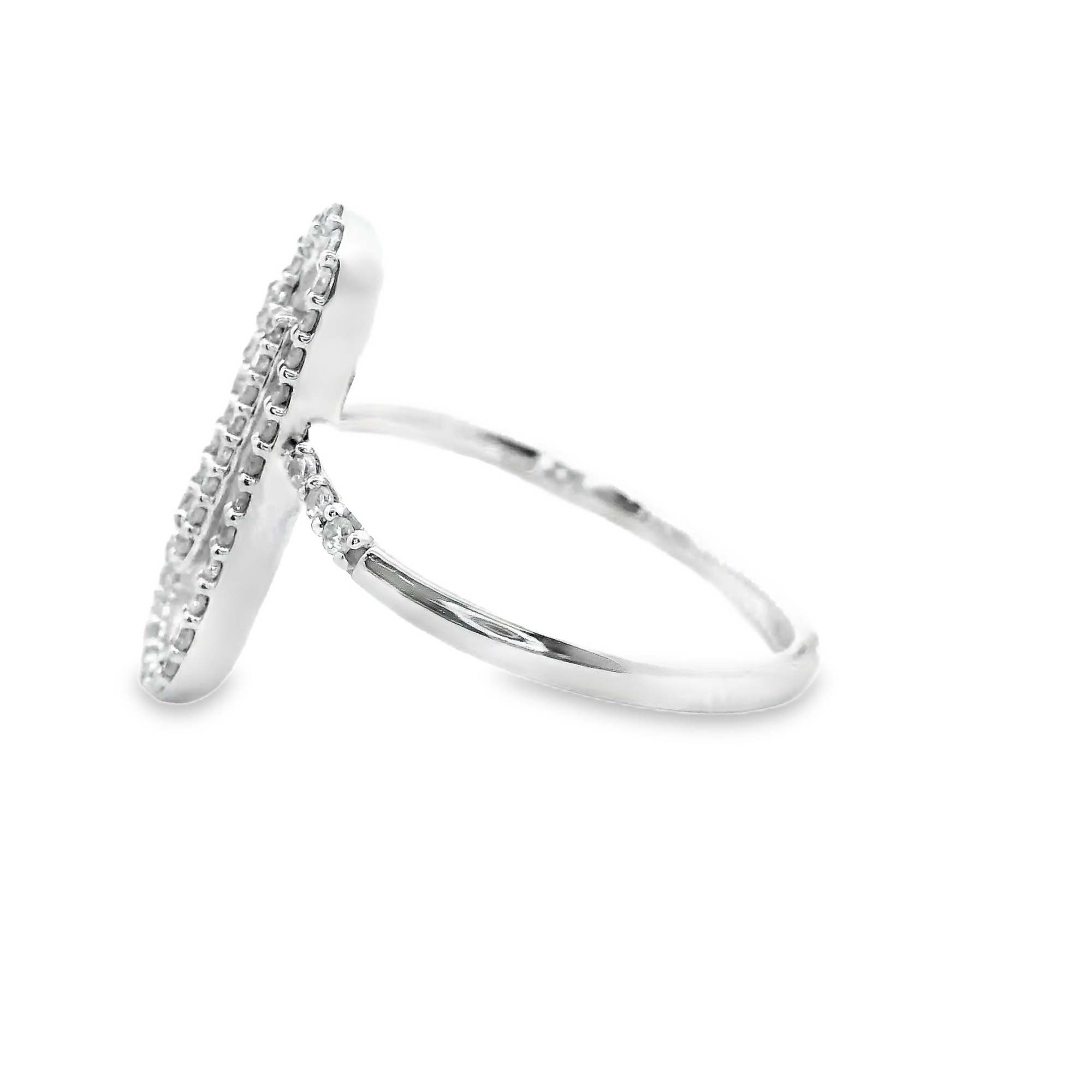 Elegant Diamond Paperclip Ring