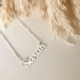 Cutie Name Necklace Solid Gold