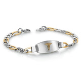 Medical Bracelet Figaro Link Men