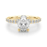 Oval Shape Diamond Engagement Ring- Omega