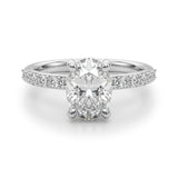 Oval Shape Diamond Engagement Ring- Omega