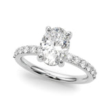 Oval Shape Diamond Engagement Ring- Omega