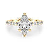 Marquise Shape Diamond Engagement Ring- Omega