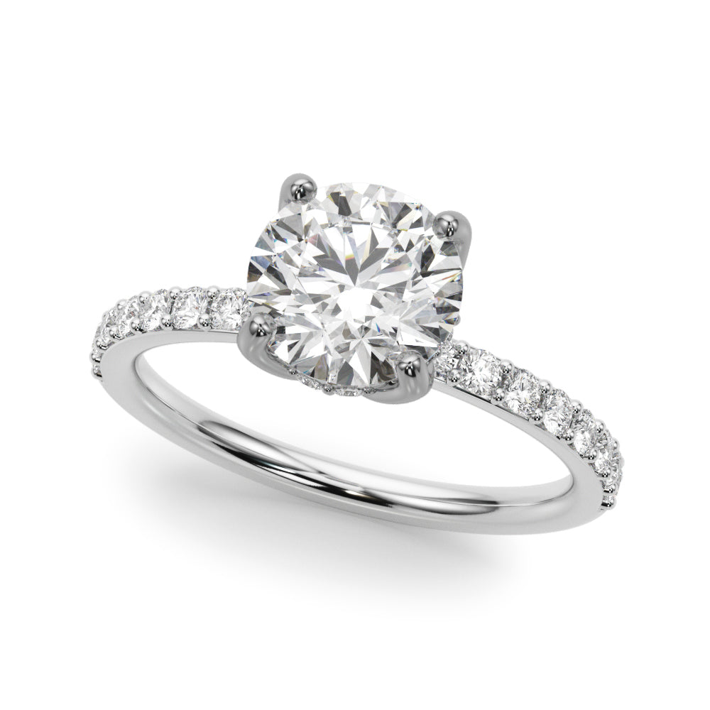 Round Brilliant Shape Diamond Engagement Ring- Omega