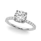 Round Brilliant Shape Diamond Engagement Ring- Omega