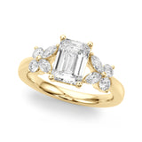 Emerald Cut Shape Diamond Engagement Ring- Marki