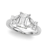 Emerald Cut Shape Diamond Engagement Ring- Marki