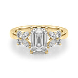 Emerald Cut Shape Diamond Engagement Ring- Marki