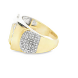 Elegant Men Gold Diamond Ring