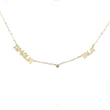 Double Name Necklace and Diamond Bezel