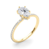 Pear Shape Diamond Engagement Ring- Omega