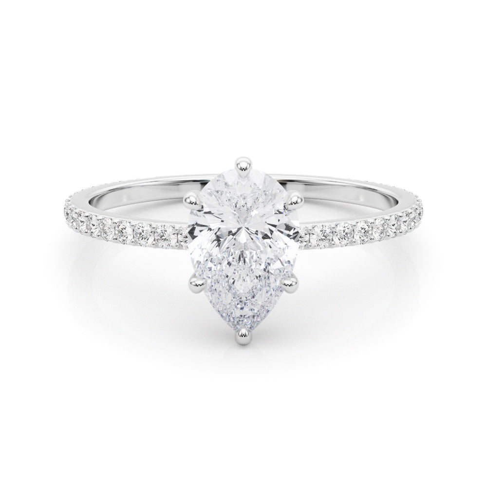 Pear Shape Diamond Engagement Ring- Omega