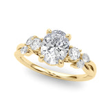 Fancy Oval Shape Diamond Engagement Ring- Marki