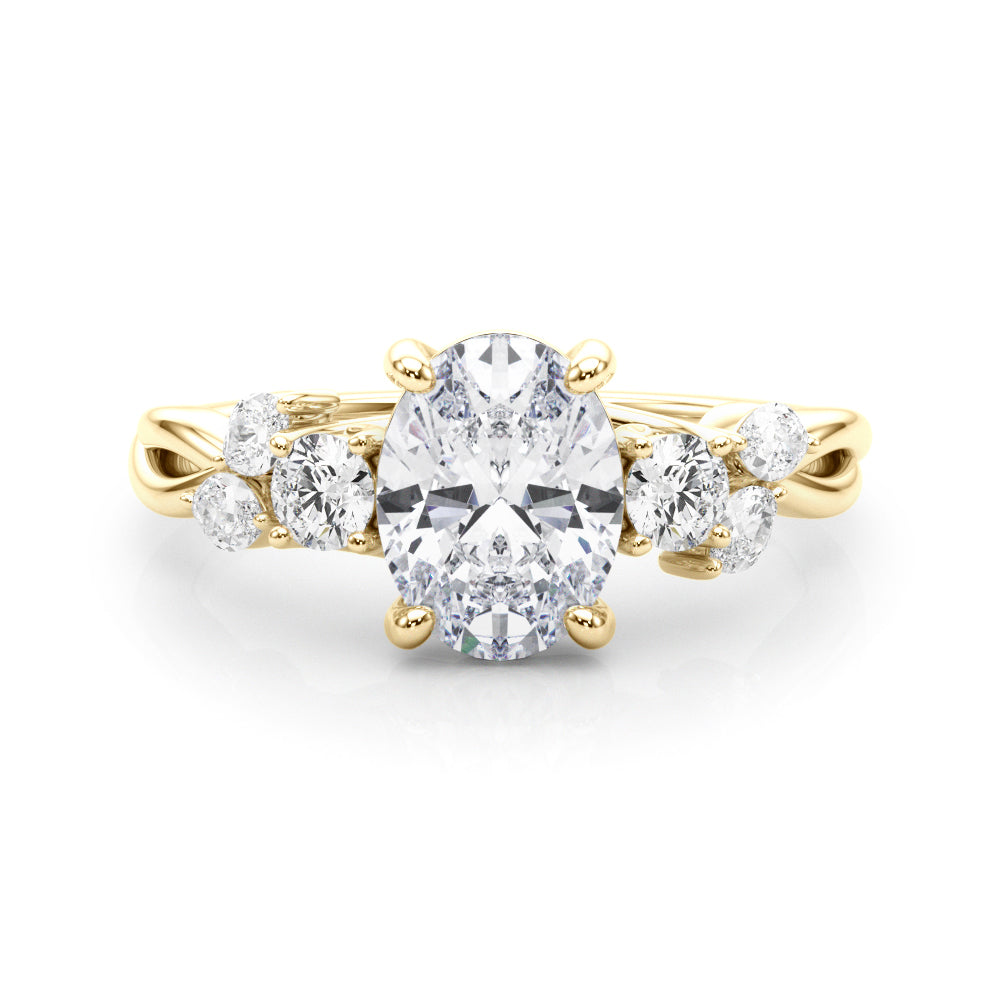 Fancy Oval Shape Diamond Engagement Ring- Marki