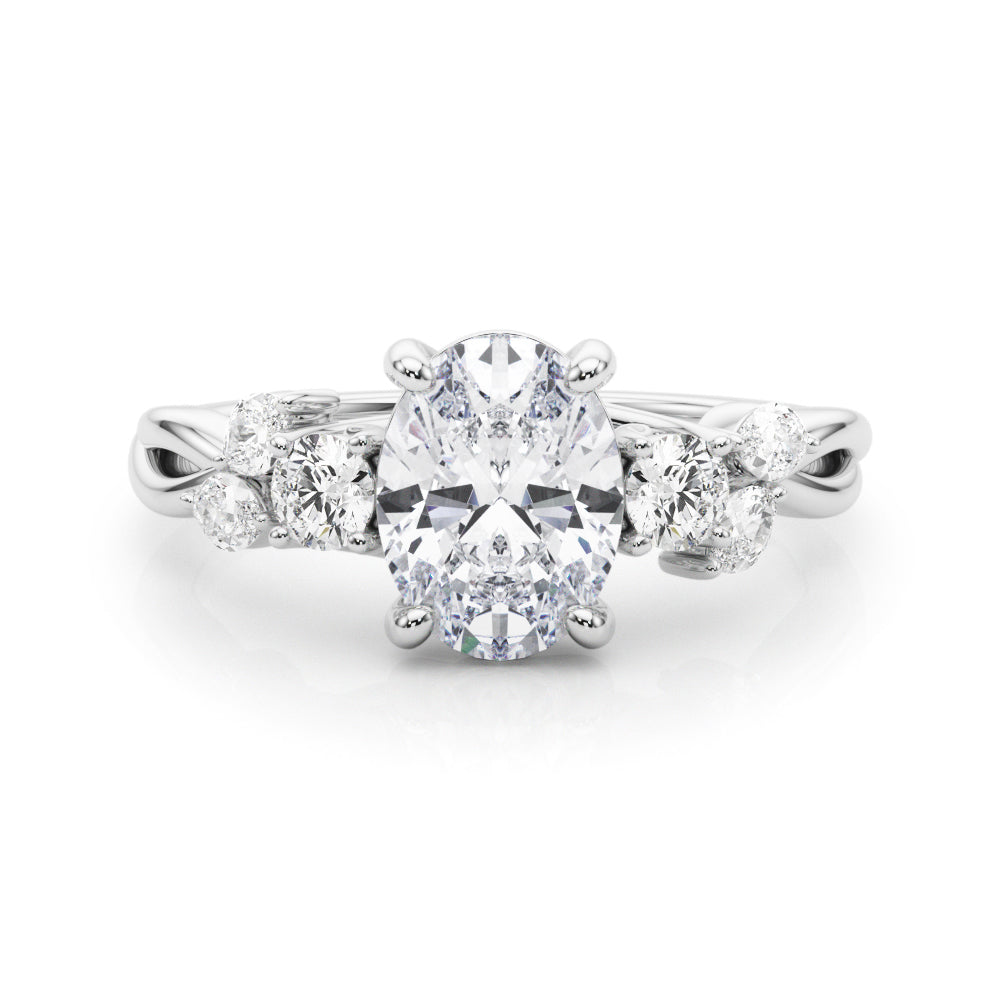 Fancy Oval Shape Diamond Engagement Ring- Marki