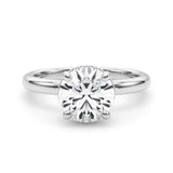 Classic Double Hidden Halo Engagement Ring-Irene