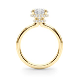 Classic Double Hidden Halo Engagement Ring-Irene