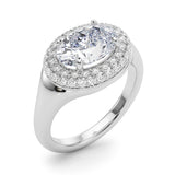 Oval Shape Engagement Ring- Olivia