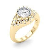 Round Brilliant Shape Engagement Ring- Fancy