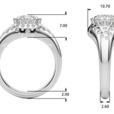 Round Brilliant Shape Engagement Ring- Fancy