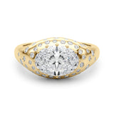 Oval Shape Engagement Ring- Fancy