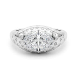 Oval Shape Engagement Ring- Fancy