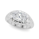 Oval Shape Engagement Ring- Fancy