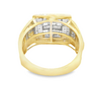 Elegant Men Gold Diamond Ring