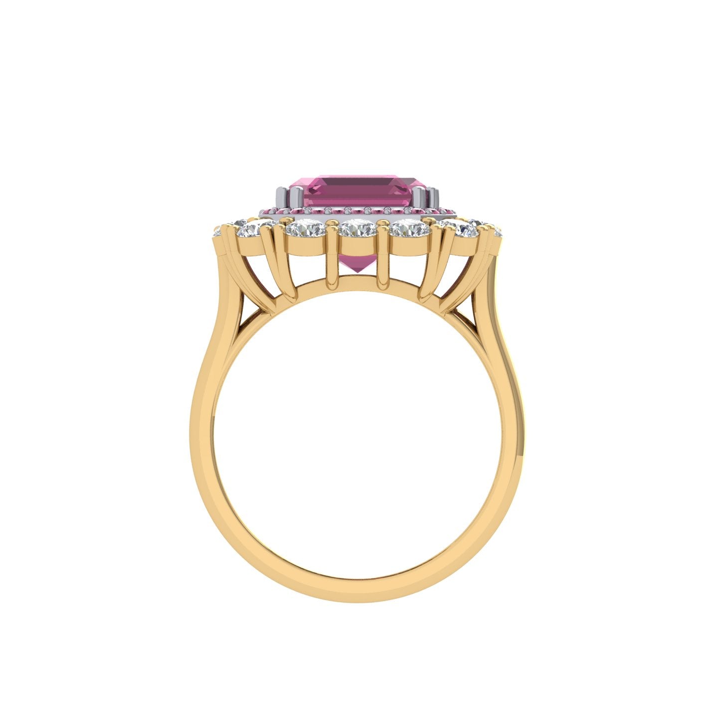 Pink Diamond Cushion Cut Royal Design