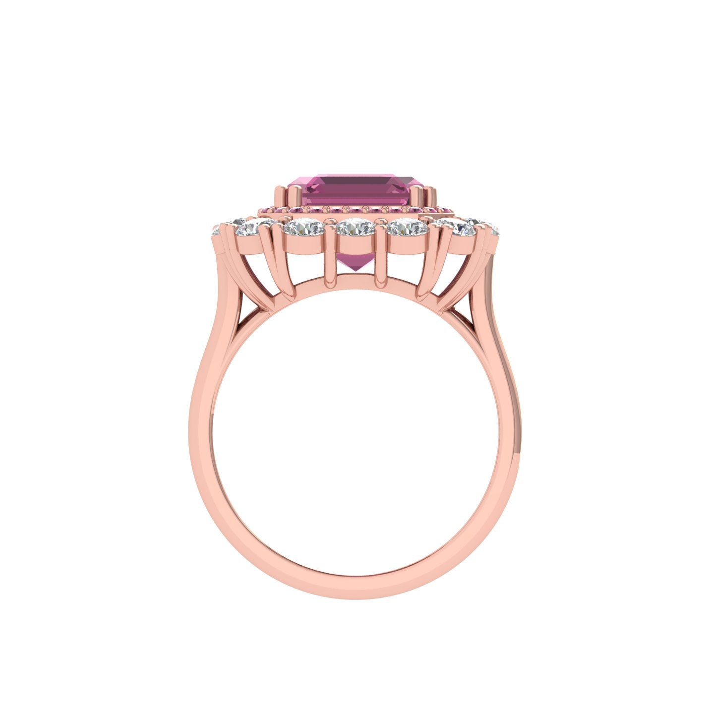 Pink Diamond Cushion Cut Royal Design