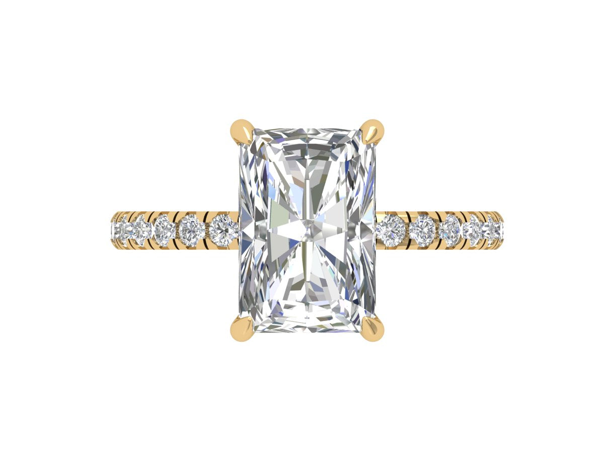 Radiant Shape Diamond Solitaire Miranda Ring