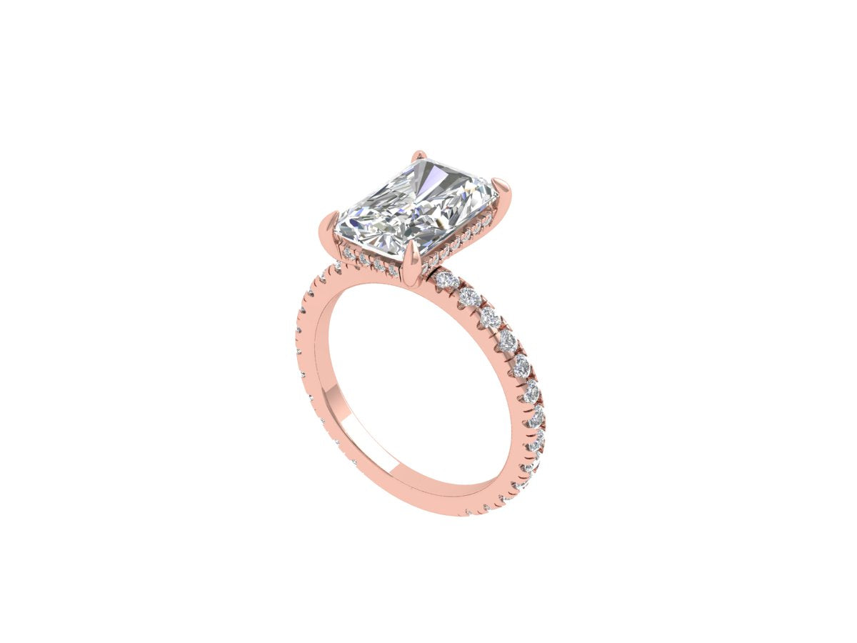 Radiant Shape Diamond Solitaire Miranda Ring