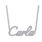 Diamond Name Necklace 14k Gold