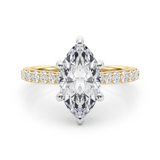 Hidden Halo Marquise Diamond Engagement Ring - Esmeralda