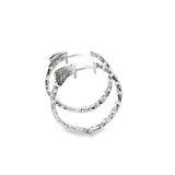 10K White Gold Diamond Hoop 25mm