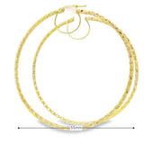 10K Gold Earring Hoops 55mm Thin